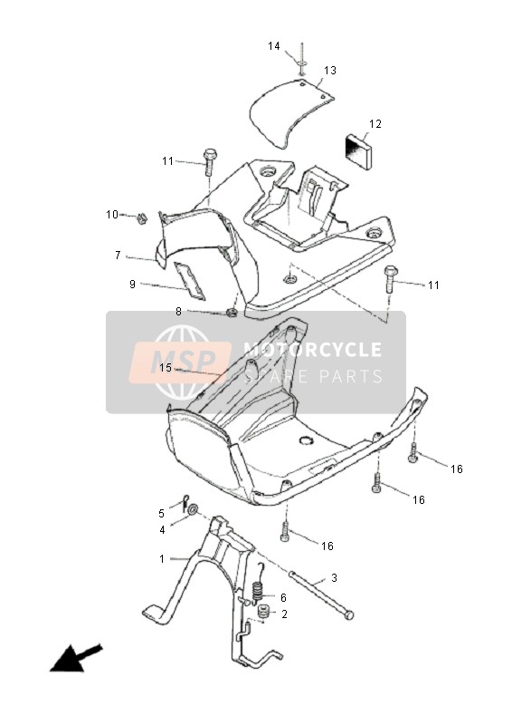 Yamaha EW50N SLIDER 2008 In Piedi & Poggiapiedi per un 2008 Yamaha EW50N SLIDER